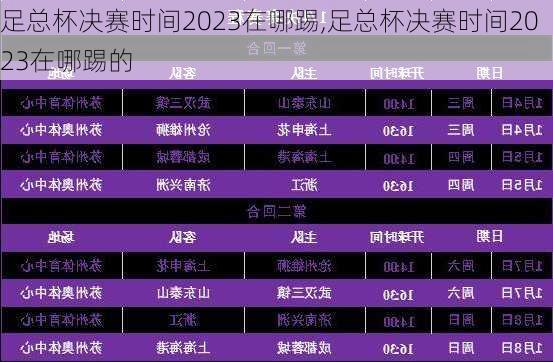 足总杯决赛时间2023在哪踢,足总杯决赛时间2023在哪踢的