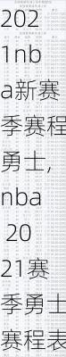 2021nba新赛季赛程勇士,nba 2021赛季勇士赛程表