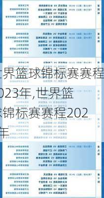 世界篮球锦标赛赛程2023年,世界篮球锦标赛赛程2023年