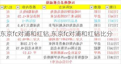 东京fc对浦和红钻,东京fc对浦和红钻比分