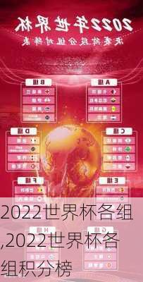 2022世界杯各组,2022世界杯各组积分榜