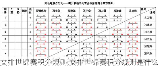 女排世锦赛积分规则,女排世锦赛积分规则是什么