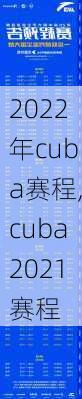 2022年cuba赛程,cuba2021赛程