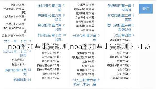 nba附加赛比赛规则,nba附加赛比赛规则打几场