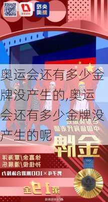 奥运会还有多少金牌没产生的,奥运会还有多少金牌没产生的呢