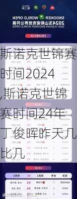 斯诺克世锦赛时间2024,斯诺克世锦赛时间24年丁俊晖昨天几比几