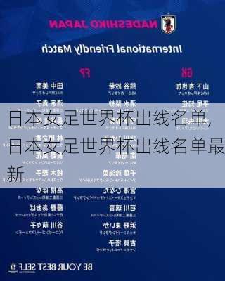 日本女足世界杯出线名单,日本女足世界杯出线名单最新