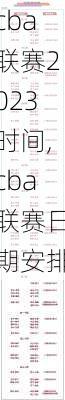 cba联赛2023时间,cba联赛日期安排