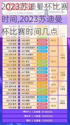 2023苏迪曼杯比赛时间,2023苏迪曼杯比赛时间几点