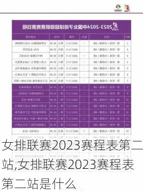 女排联赛2023赛程表第二站,女排联赛2023赛程表第二站是什么