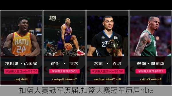 扣篮大赛冠军历届,扣篮大赛冠军历届nba