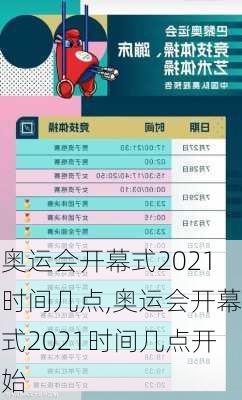 奥运会开幕式2021时间几点,奥运会开幕式2021时间几点开始