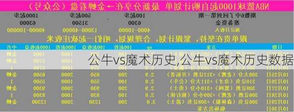 公牛vs魔术历史,公牛vs魔术历史数据