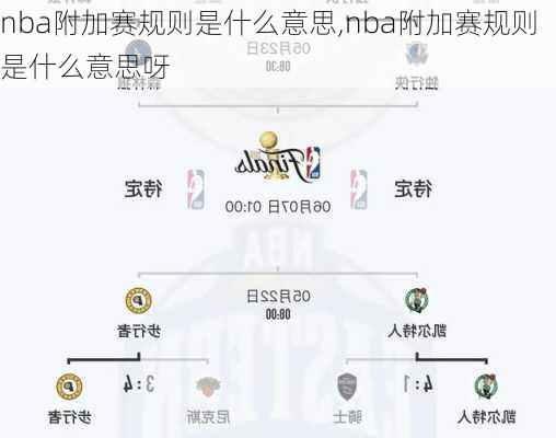 nba附加赛规则是什么意思,nba附加赛规则是什么意思呀