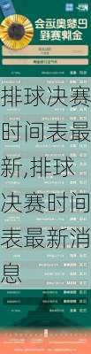 排球决赛时间表最新,排球决赛时间表最新消息