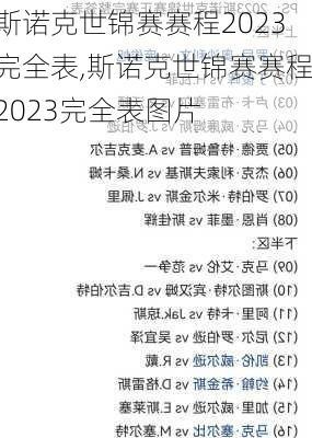 斯诺克世锦赛赛程2023完全表,斯诺克世锦赛赛程2023完全表图片