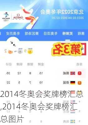 2014冬奥会奖牌榜汇总,2014冬奥会奖牌榜汇总图片