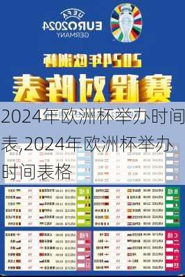 2024年欧洲杯举办时间表,2024年欧洲杯举办时间表格