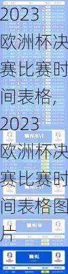 2023欧洲杯决赛比赛时间表格,2023欧洲杯决赛比赛时间表格图片