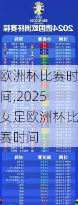 欧洲杯比赛时间,2025女足欧洲杯比赛时间