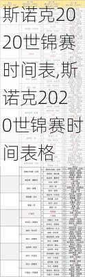 斯诺克2020世锦赛时间表,斯诺克2020世锦赛时间表格