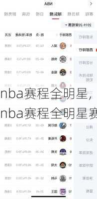 nba赛程全明星,nba赛程全明星赛