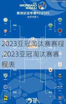 2023亚冠淘汰赛赛程,2023亚冠淘汰赛赛程表