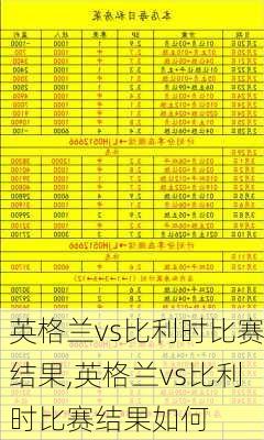 英格兰vs比利时比赛结果,英格兰vs比利时比赛结果如何